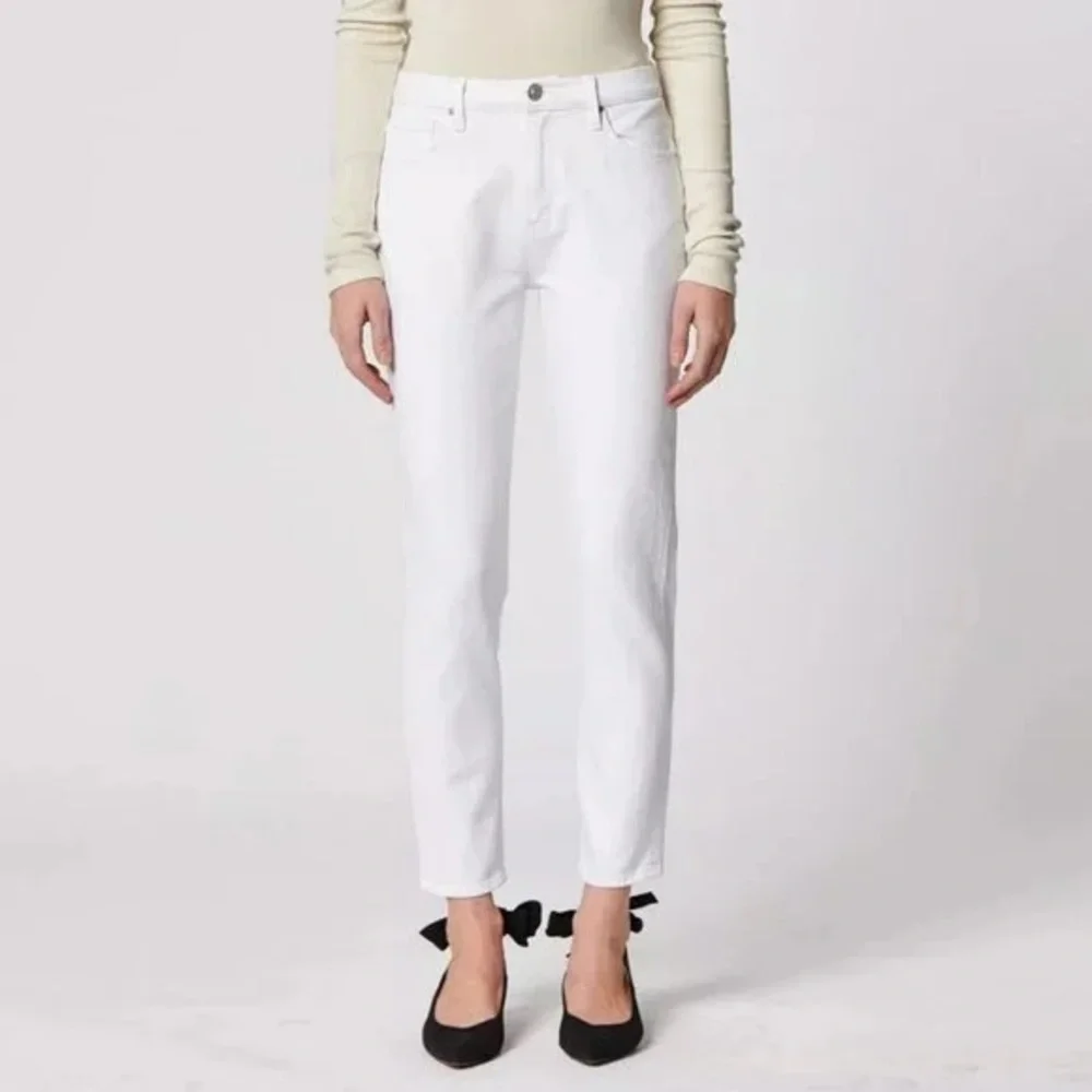 NWT Hudson Bettie Taper Jeans White High Rise Ankle Sz 32